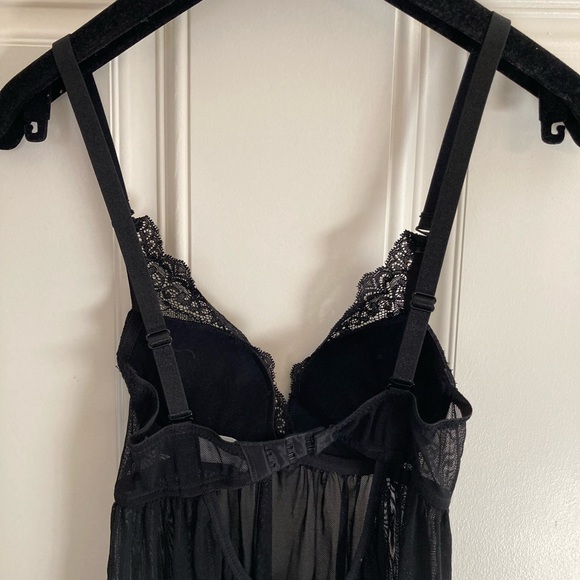 NWOT The Little Bra Company black lace babydoll 28B - Picture 6 of 7